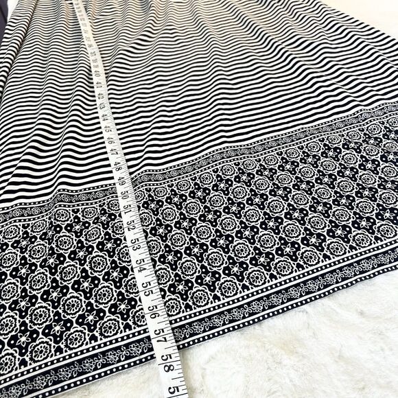 Talbots Sleevless Maxi Dress Navy White Stripes Sz M Stretch Summer Beach - Picture 8 of 8